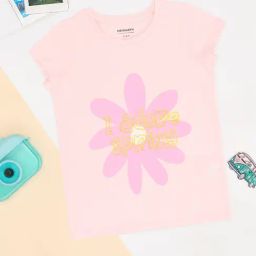 Pantaloons Junior Blushing Bride Pink T-Shirt-image-78