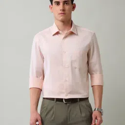 Ad By Arvind Pink Regular Fit Self Pattern Shirt-image-52