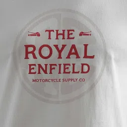 Royal Enfield Crusader White Regular Fit Printed Crew T-Shirt image 4