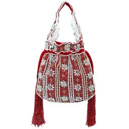 NR by Nidhi Rathi Maroon Fabric Potli-27