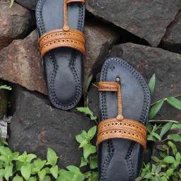 Kalapuri Men's Yellow Kolhapuri Sandals-image-91