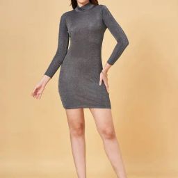 People by Pantaloons Grey Bodycon Dress-picture-48