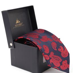 Alvaro Castagnino Men Woven Design Skinny Tie-picture-48