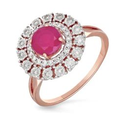 Malabar Gold and Diamonds 18k Rose Gold Diamond Cocktail Ring for Women-picture-22