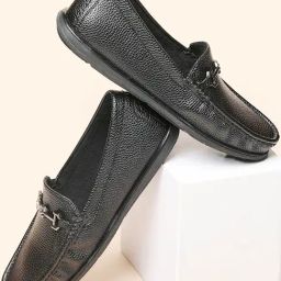 V8 By Ruosh Men's Oslo Black Loafers-image-11