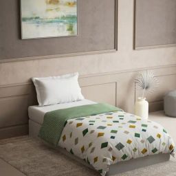 DDecor Zeta Collection Green Cotton Geometric Single Dohar-8
