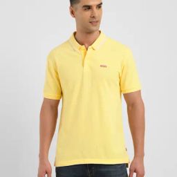 Levi's Yellow Cotton Regular Fit Polo T-Shirt-image-71