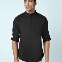 Urban Ranger by Pantaloons Black Cotton Regular Fit Shirt-image-90