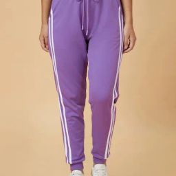 Globus Purple Regular Fit Mid Rise Joggers-picture-17