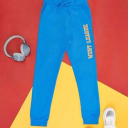 Pantaloons Junior Cobalt Blue Cotton Printed Trackpants-image-59