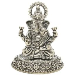 Sri Jagdamba Pearls 800 Silver Lord Ekadanta Divine Idol - 28 gm-image-60