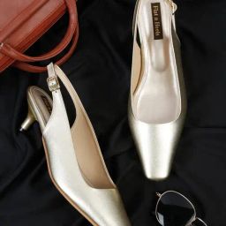 Flat N Heels Women's Golden Back Strap Sandals-image-96