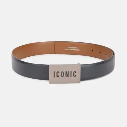 Iconic Blue Solid Push Pin Buckle Belt-image-91