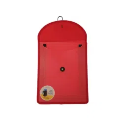 Worldone A4 Size Red Polypropylene Flexi Document Bag with Snap Button, DC267-2