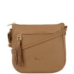Enoki by Baggit Brown Textured Medium Sling Handbag-image-71