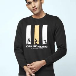 Urban Ranger by Pantaloons Black Regular Fit Printed Sweatshirt-picture-44