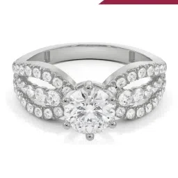 Emori 18k White Gold & Lab Grown Diamond Queen Solitaire Ring-picture-8