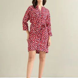 U.S. Polo Assn. Red Printed Fit & Flare Dress-image-55