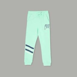 Fame Forever by Lifestyle Boys Turquoise Cotton Printed Track Pants-picture-44