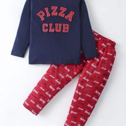 Nite Flite Girls Navy Cotton Printed Night Suits-image-84