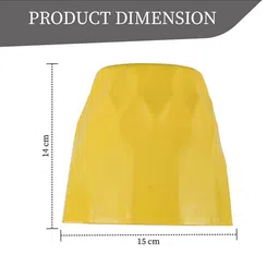 Kuber Industries Yellow & Orange-Coloured 4 Pieces Barfi Pattern Flower Pots for Garden image 5