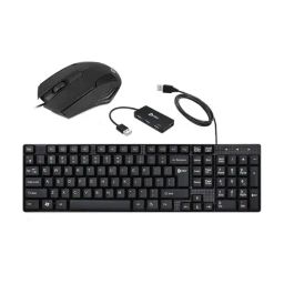 Enter Pinnacle PRO USB Keyboard, Cursor USB Optical Mouse & 4 PORT USB HUB Combo Set (Black)-image-95