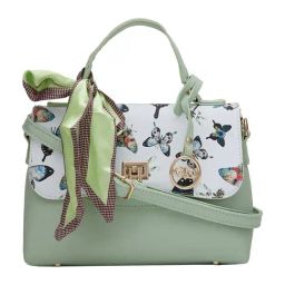 Globus Women Butterfly Print Vegan Leather Handheld Bag-33
