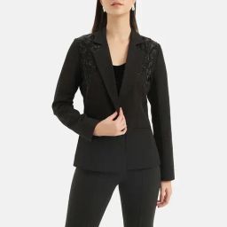 Kazo Black Embellished Blazer-image-79