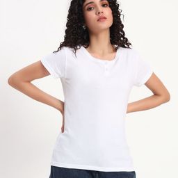 appulse Women Henley Neck Pockets Slim Fit T-shirt-image-6