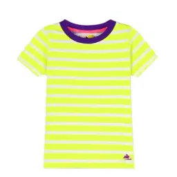 Cherry Crumble By Nitt Hyman Kids Neon Green Striped T-Shirt-image-16