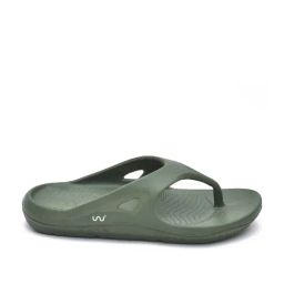 Doubleu Men's POSITANO Olive Green Flip Flops-image-36