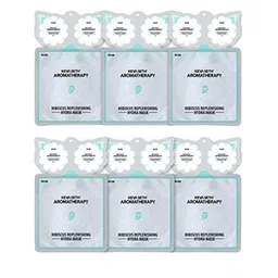 KEYA SETH Set Of 6 Hibiscus Replenishing Hydra 3-In-1 Facial Sheet Mask - 180 ml image 2