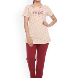 WOOL 4U Women Printed Night suit-image-68