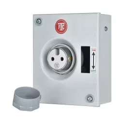 FTC 30 Amp 3 Pole Sheet Steel Metal Enclosure Plug and Socket without MCB, PSE-30/3/1 image 3