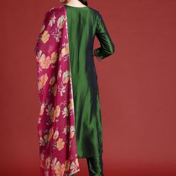 Anouk Tyohaar Collection Sequinned Kurta with Trousers & Dupatta image 5