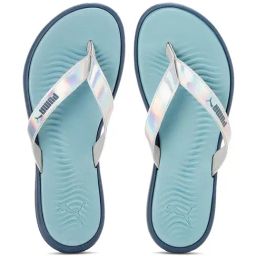 Puma Women's Silvia Silver Flip Flops-picture-16