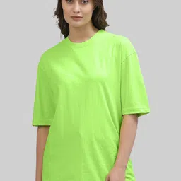 Leotude Round Neck Cotton Oversized T-shirt-image-13