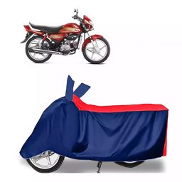 Auto Pearl Polyester Two Wheeler Cover for Hero CD deluxe (Red Blue)-image-58