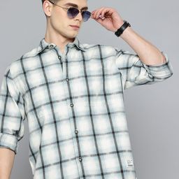 Flying Machine Pure Cotton Tartan Checks Casual Shirt-image-78
