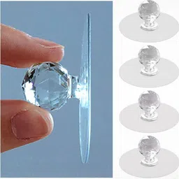 ARPANA BRIGHT Pack of 5 Crystal Glass Drawer Knobs with Self-Adhesive Base-picture-19