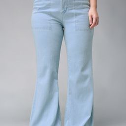 Miss Chase A+ Women Bootcut High-Rise Heavy Fade Stretchable Jeans-picture-9