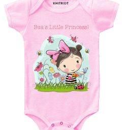 KNITROOT Bua Little Princess Print Short Sleeves Onesie - Pink-image-22