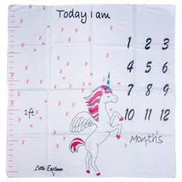Adore Memories! Baby Milestone Bedsheet for Photoshoot with Props Unicorn-image-81