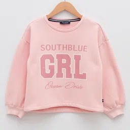 LC Waikiki Cotton Full Sleeves South Blue Text Printed Sweatshirt - Pink-picture-11