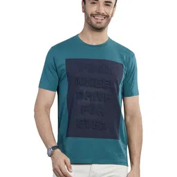 BE POSITIVE Men Colourblocked Round Neck T-shirt-image-61