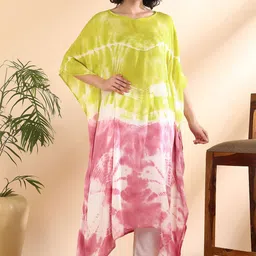 Maaesa Abstract Dyed Flared Sleeves Kaftan Kurta-picture-18
