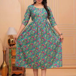 Moda Rapido Women Floral Printed Maternity Maxi Dress-image-79