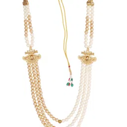 JIYANSHI FASHION Gold-Plated Beaded Layered Necklace image 3