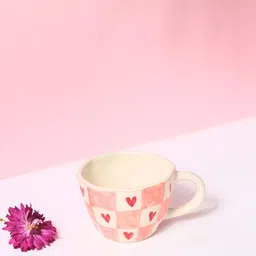 WEAVING HOMES White & Red Printed Ceramic Glossy Cups Set of Cups and Mugs-10