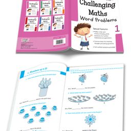 scholars insights Grade 1 Combo Maths Practice Workbooks Set of 4: Gear Up maths, Maths Olympiad, Challenging Maths Word Problem, Mental Maths  Ages 6  7 Years  English image 5